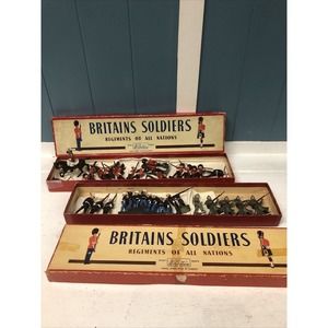 38 Piece Britains:‎ Boxed Set - Royal Marines. Post War c1960 Machine Gunners